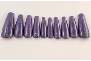 NailsByVin Purple Flowers